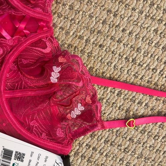 Elegant Red Lace Corset by Dreamgirl - Picture 3 of 3